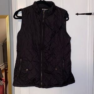 Quilted Black Vest